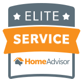 HomeAdvisor Elite Service award badge logo design